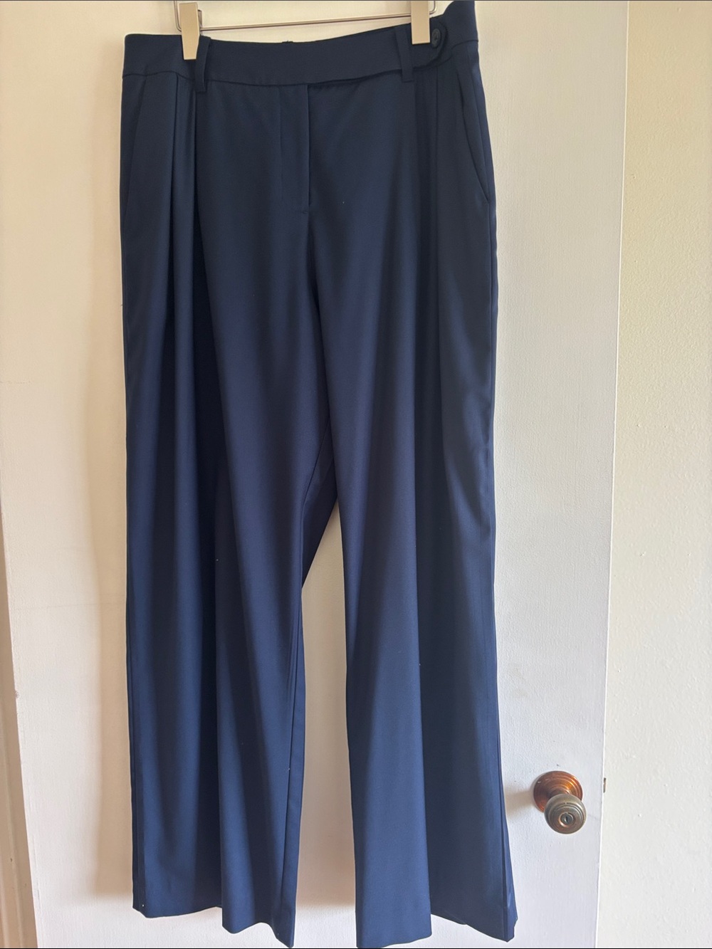 Wildfang Empower Wide Leg Navy pants with cropped blazer